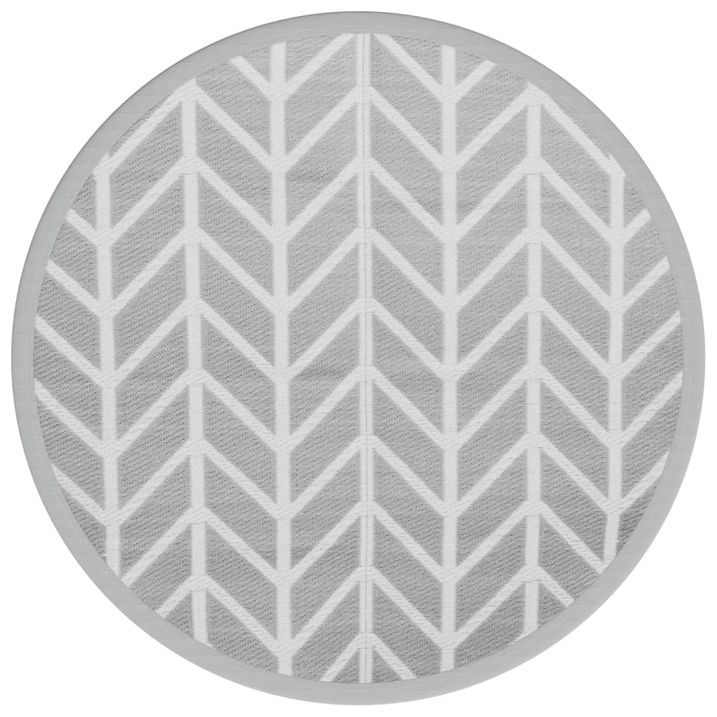 vidaXL Covor de exterior, ARAKIL gri, Ø120 cm, PP