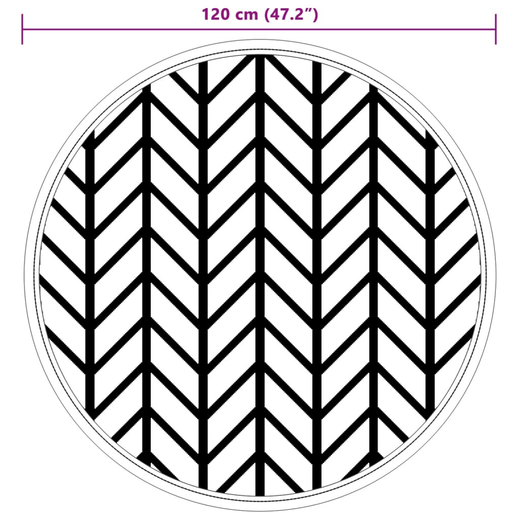 vidaXL Covor de exterior, ARAKIL gri, Ø120 cm, PP