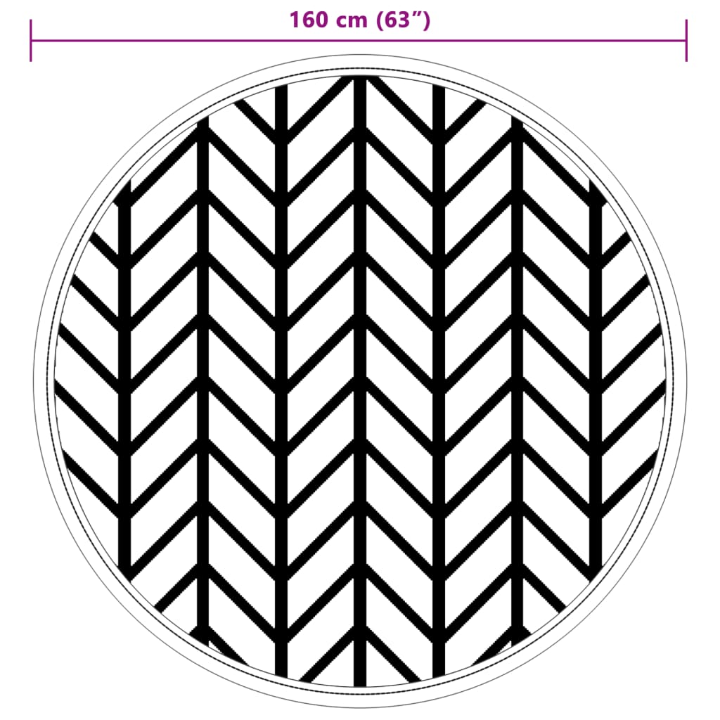 vidaXL Covor de exterior, ARAKIL gri, Ø160 cm, PP