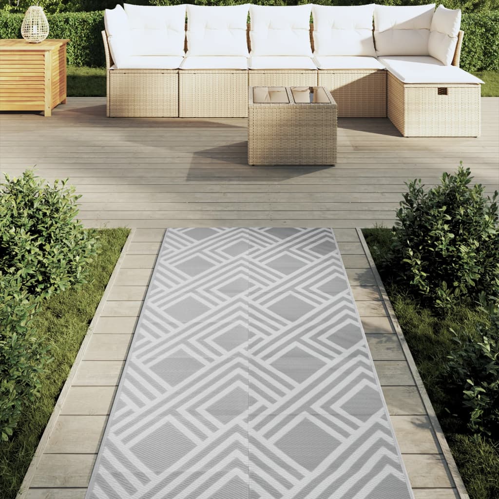 vidaXL Covor de exterior, ARAKIL gri, 80x250 cm, PP vidaXL Covor de exterior, ARAKIL gri, 80x250 cm, PP