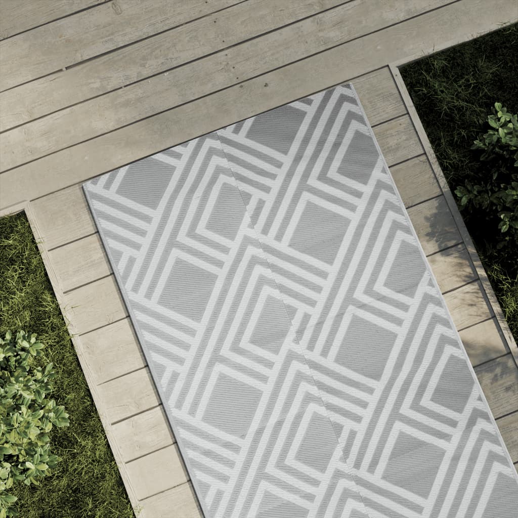 vidaXL Covor de exterior, ARAKIL gri, 80x250 cm, PP vidaXL Covor de exterior, ARAKIL gri, 80x250 cm, PP