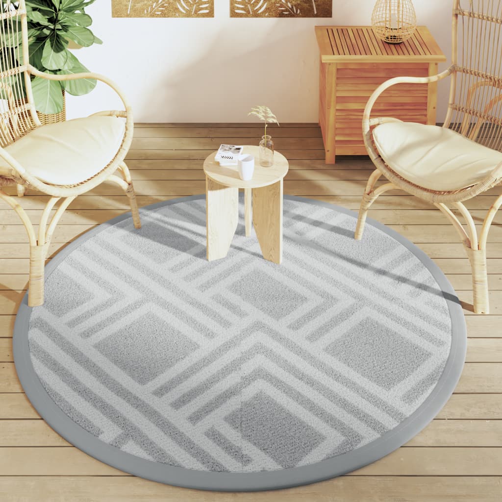 vidaXL Covor de exterior, ARAKIL gri, Ø160 cm, PP vidaXL Covor de exterior, ARAKIL gri, Ø160 cm, PP