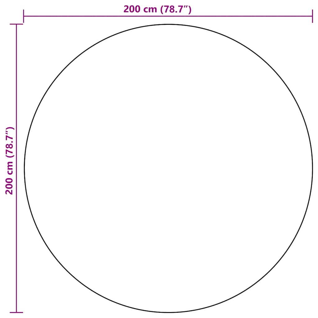 vidaXL Covor de exterior, ARAKIL alb și negru, Ø200 cm, PP vidaXL Covor de exterior, ARAKIL alb și negru, Ø200 cm, PP