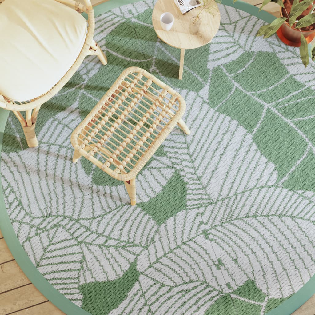 vidaXL Covor de exterior, ARAKIL verde, Ø200 cm, PP vidaXL Covor de exterior, ARAKIL verde, Ø200 cm, PP