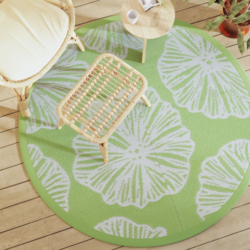 vidaXL Covor de exterior, ARAKIL verde, Ø160 cm, PP vidaXL Covor de exterior, ARAKIL verde, Ø160 cm, PP