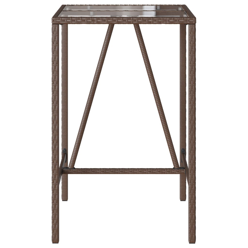 vidaXL Masă de bar de exterior, maro, 70x70x110 cm, poliratan vidaXL Masă de bar de exterior, maro, 70x70x110 cm, poliratan