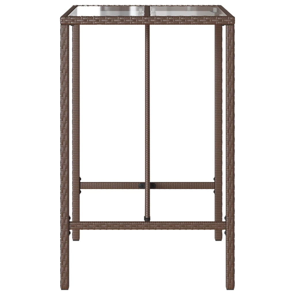 vidaXL Masă de bar de exterior, maro, 70x70x110 cm, poliratan vidaXL Masă de bar de exterior, maro, 70x70x110 cm, poliratan