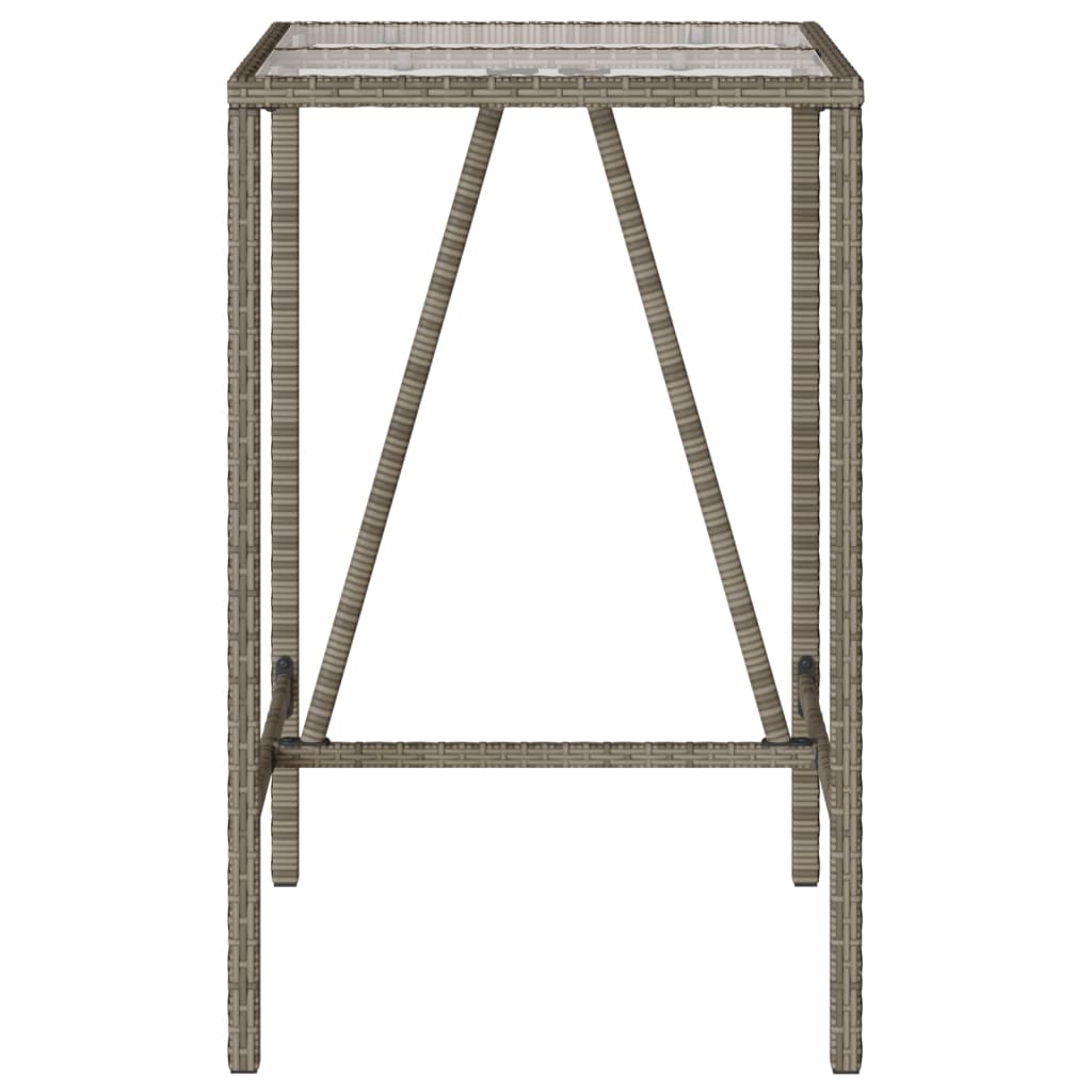 vidaXL Masă de bar de exterior, gri, 70x70x110 cm, poliratan vidaXL Masă de bar de exterior, gri, 70x70x110 cm, poliratan
