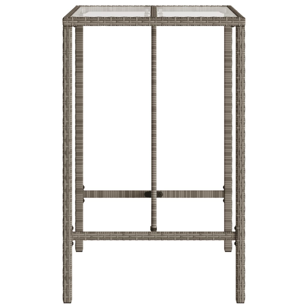 vidaXL Masă de bar de exterior, gri, 70x70x110 cm, poliratan vidaXL Masă de bar de exterior, gri, 70x70x110 cm, poliratan