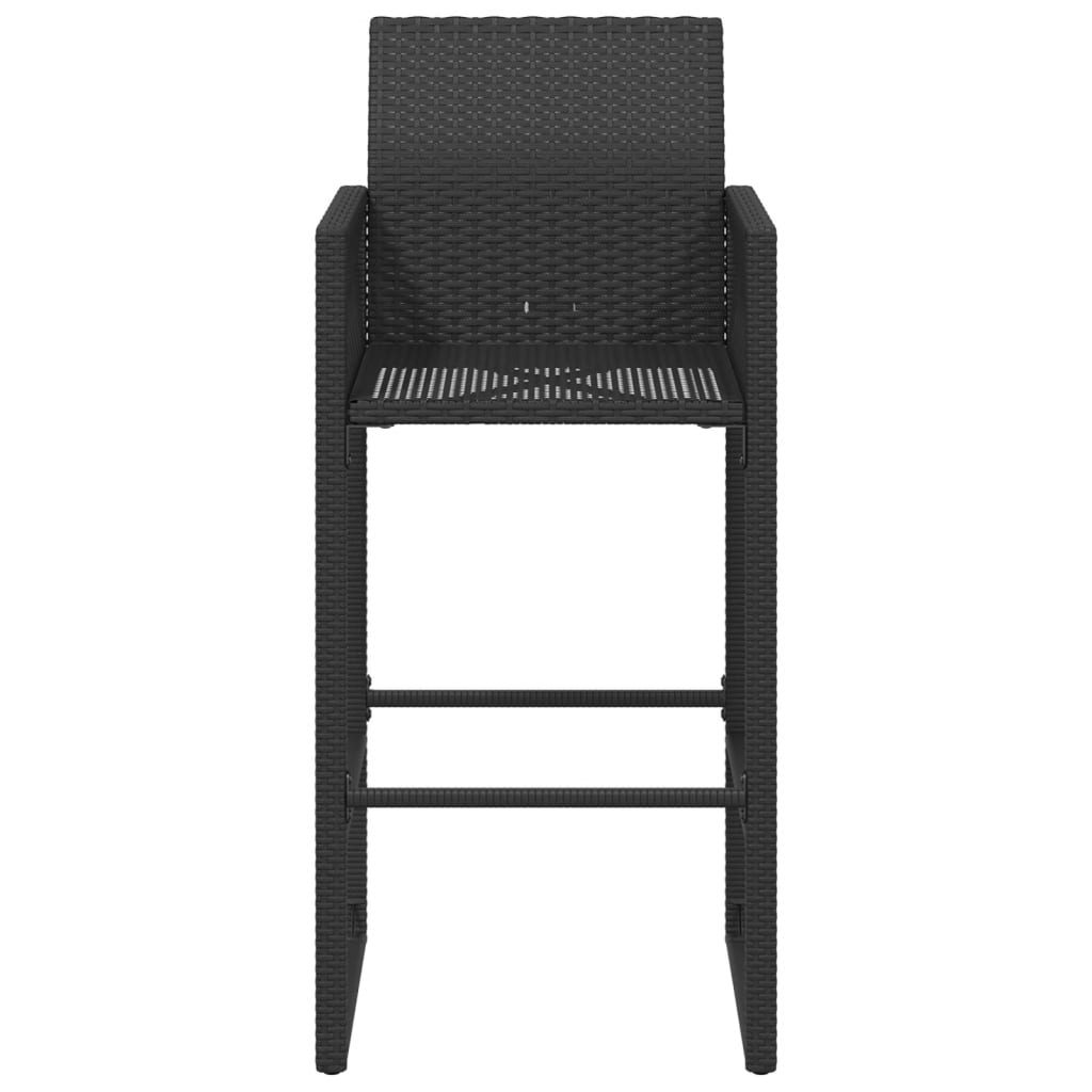 vidaXL Scaune de bar pentru grădină, 2 buc., negru, poliratan vidaXL Scaune de bar pentru grădină, 2 buc., negru, poliratan