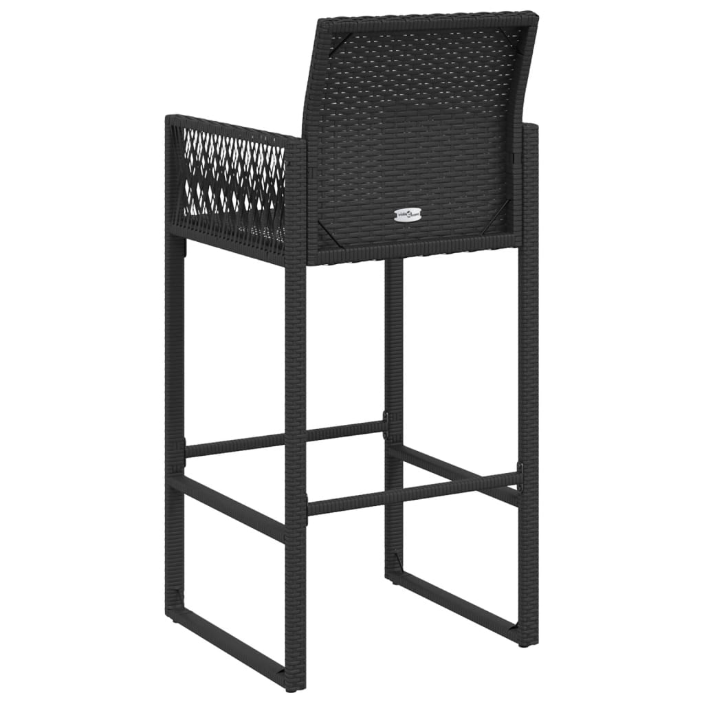vidaXL Scaune de bar pentru grădină, 2 buc., negru, poliratan vidaXL Scaune de bar pentru grădină, 2 buc., negru, poliratan