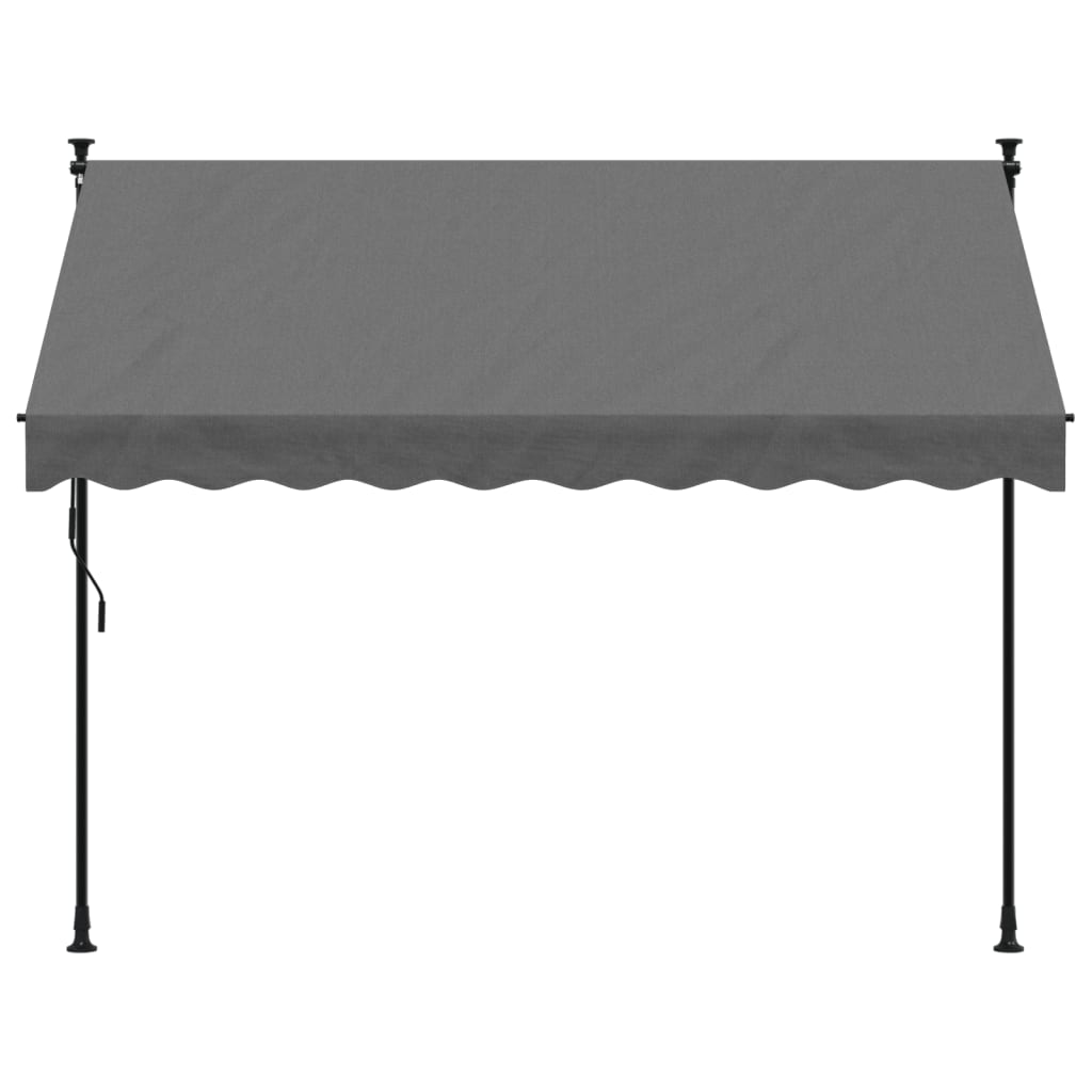 vidaXL Copertină retractabilă, antracit, 250x150 cm, țesătură și oțel