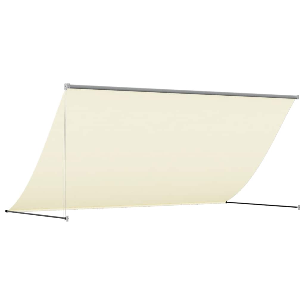 vidaXL Copertină retractabilă, crem, 300x150 cm, țesătură și oțel
