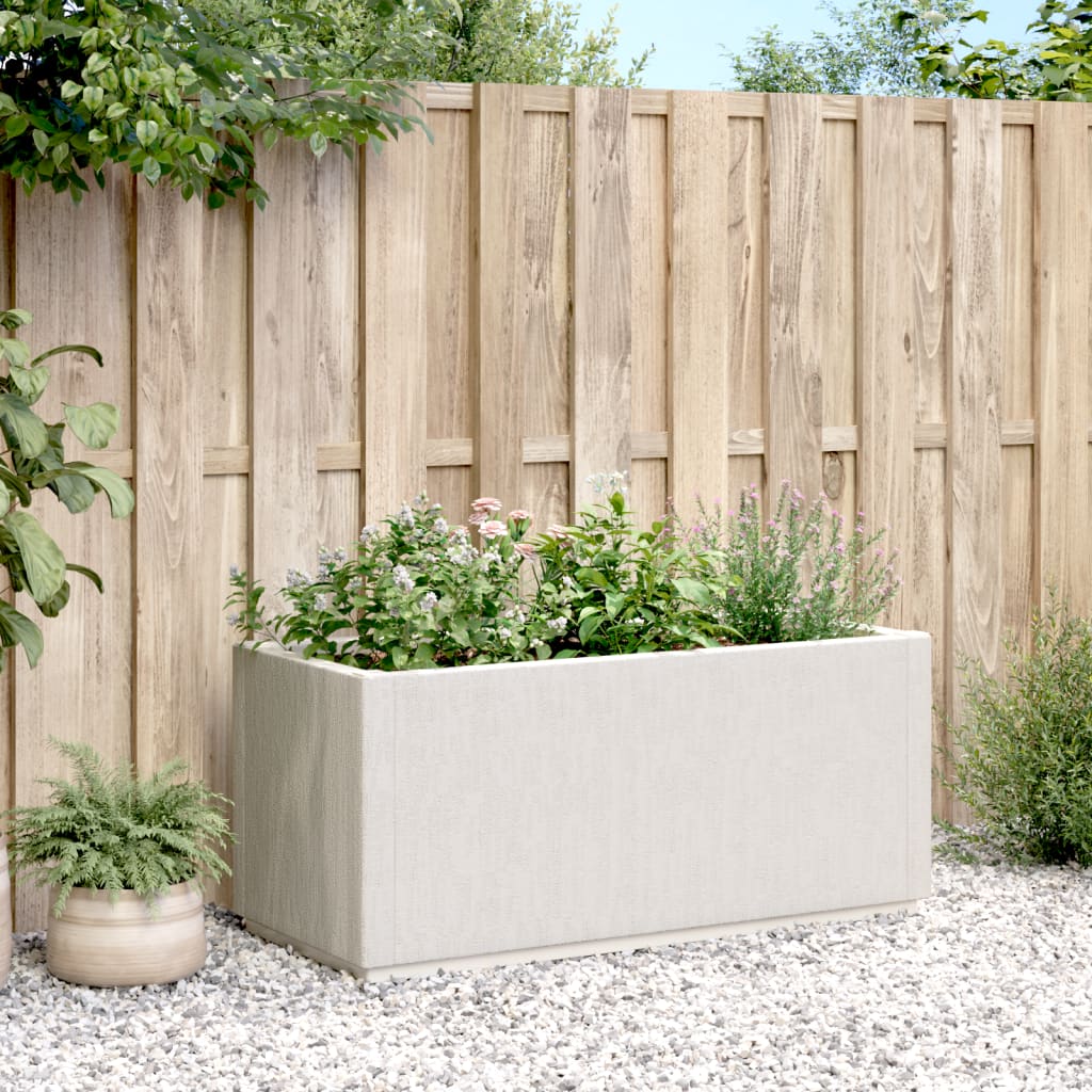 vidaXL Jardinieră de grădină, alb, 80x36x35 cm, PP vidaXL Jardinieră de grădină, alb, 80x36x35 cm, PP
