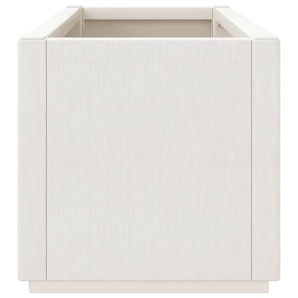 vidaXL Jardinieră de grădină, alb, 80x36x35 cm, PP vidaXL Jardinieră de grădină, alb, 80x36x35 cm, PP