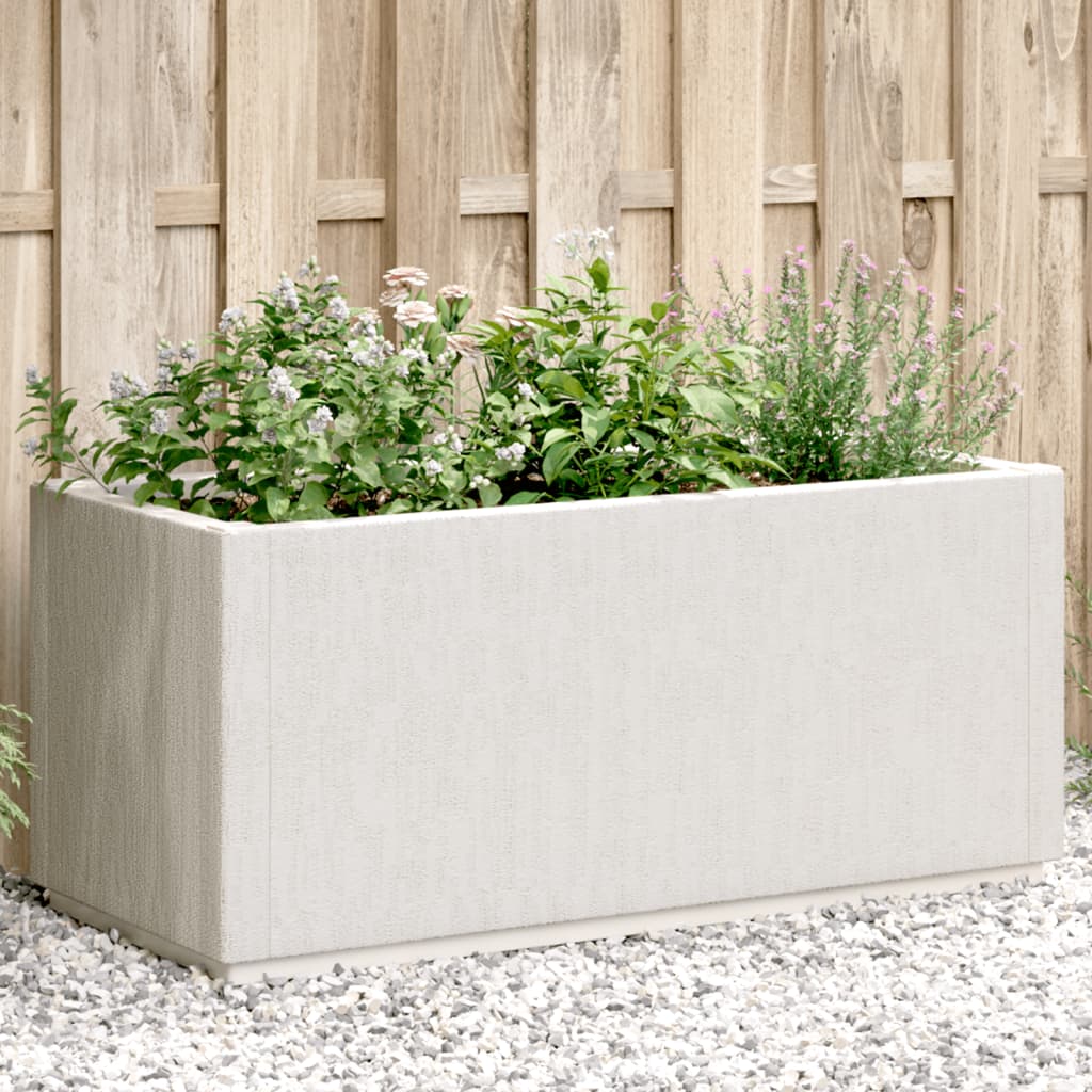 vidaXL Jardinieră de grădină, alb, 80x36x35 cm, PP vidaXL Jardinieră de grădină, alb, 80x36x35 cm, PP