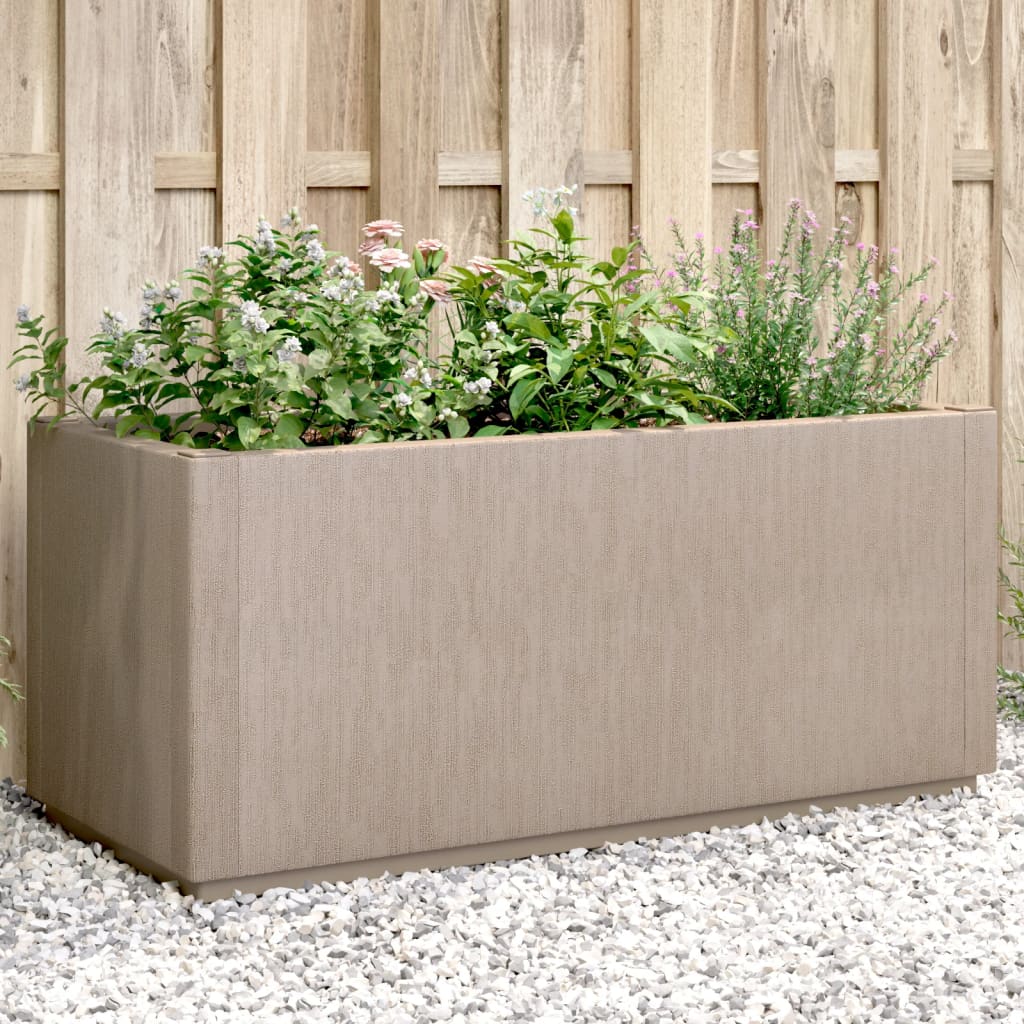 vidaXL Jardinieră de grădină, maro deschis, 80x36x35 cm, PP vidaXL Jardinieră de grădină, maro deschis, 80x36x35 cm, PP