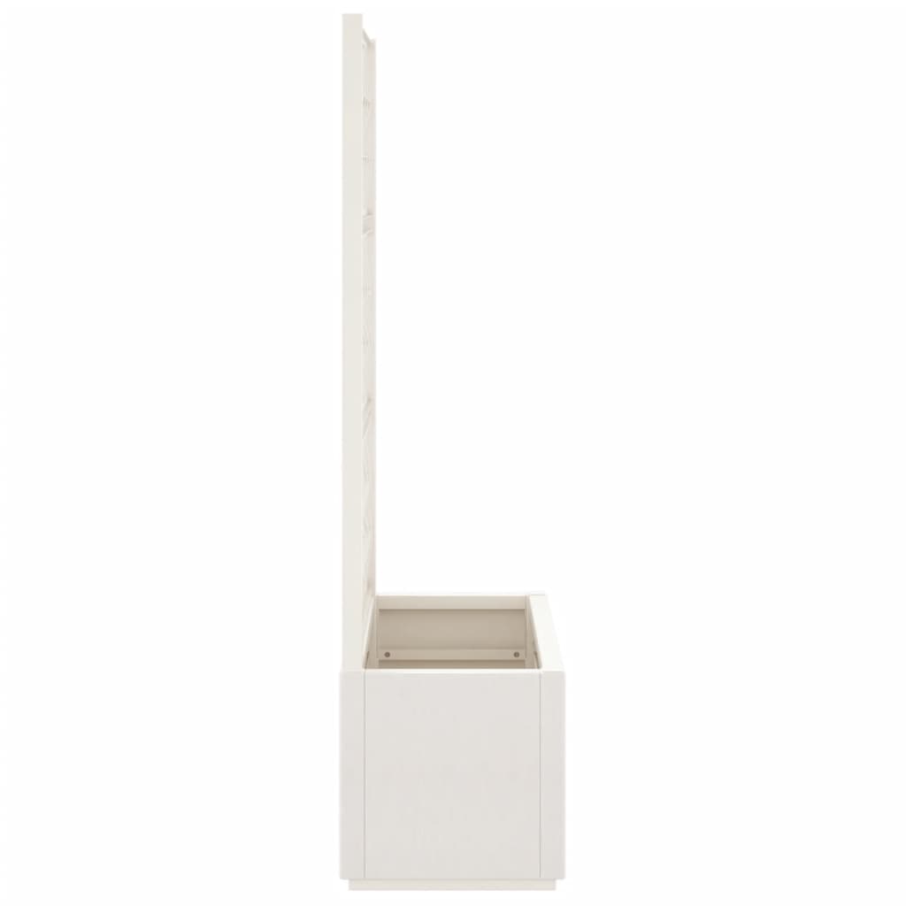 vidaXL Jardinieră de grădină cu spalier, alb, 80x36x140 cm, PP vidaXL Jardinieră de grădină cu spalier, alb, 80x36x140 cm, PP