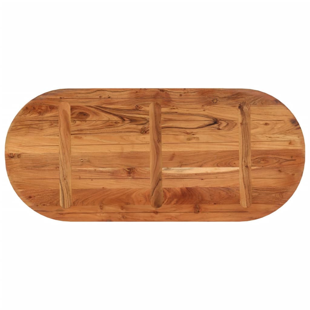 vidaXL Blat de masă oval, 110x50x3,8 cm, lemn masiv de acacia
