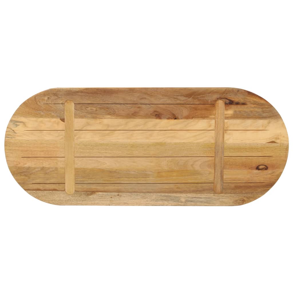 vidaXL Blat de masă oval, 80x40x2,5 cm, lemn masiv mango brut