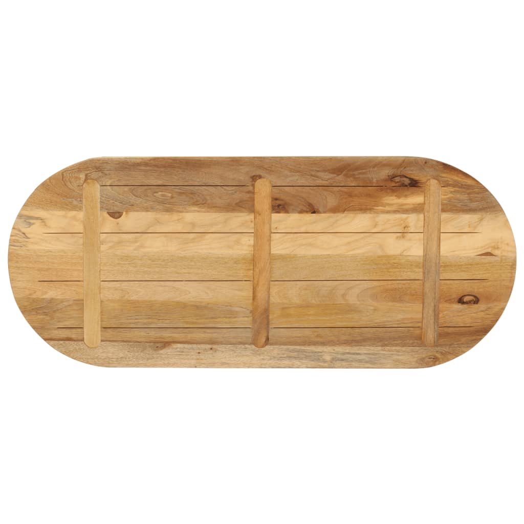 vidaXL Blat de masă oval, 140x50x2,5 cm, lemn masiv mango brut
