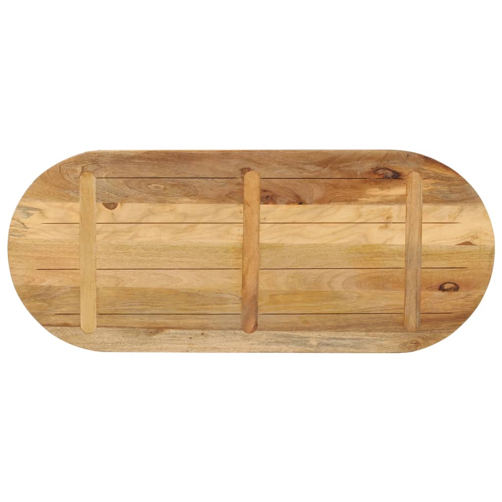 vidaXL Blat de masă oval, 140x60x2,5 cm, lemn masiv mango brut