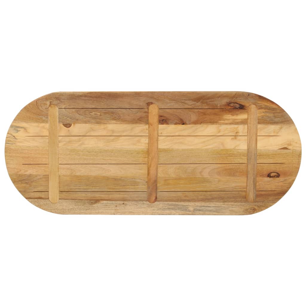 vidaXL Blat de masă oval, 140x60x3,8 cm, lemn masiv mango brut