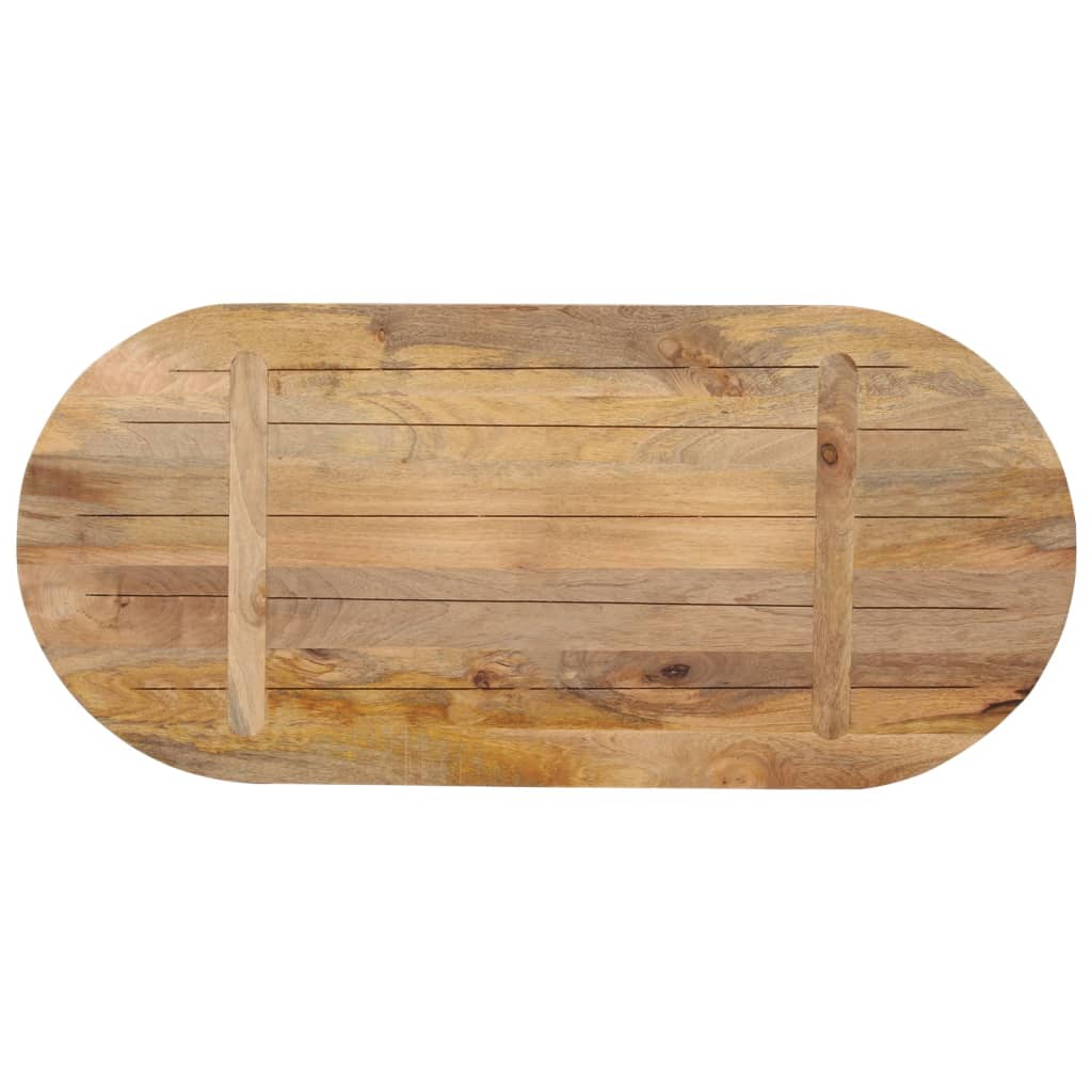vidaXL Blat de masă oval, 80x40x2,5 cm, lemn masiv de mango