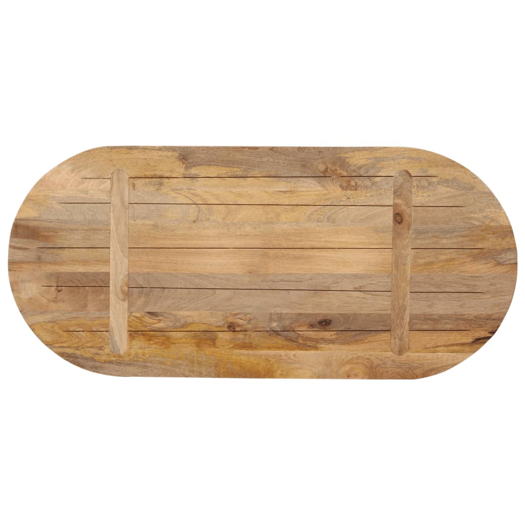 vidaXL Blat de masă oval, 80x40x3,8 cm, lemn masiv de mango