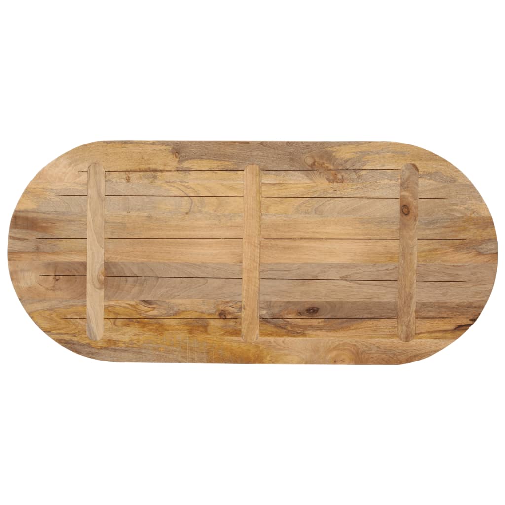vidaXL Blat de masă oval, 120x50x3,8 cm, lemn masiv de mango