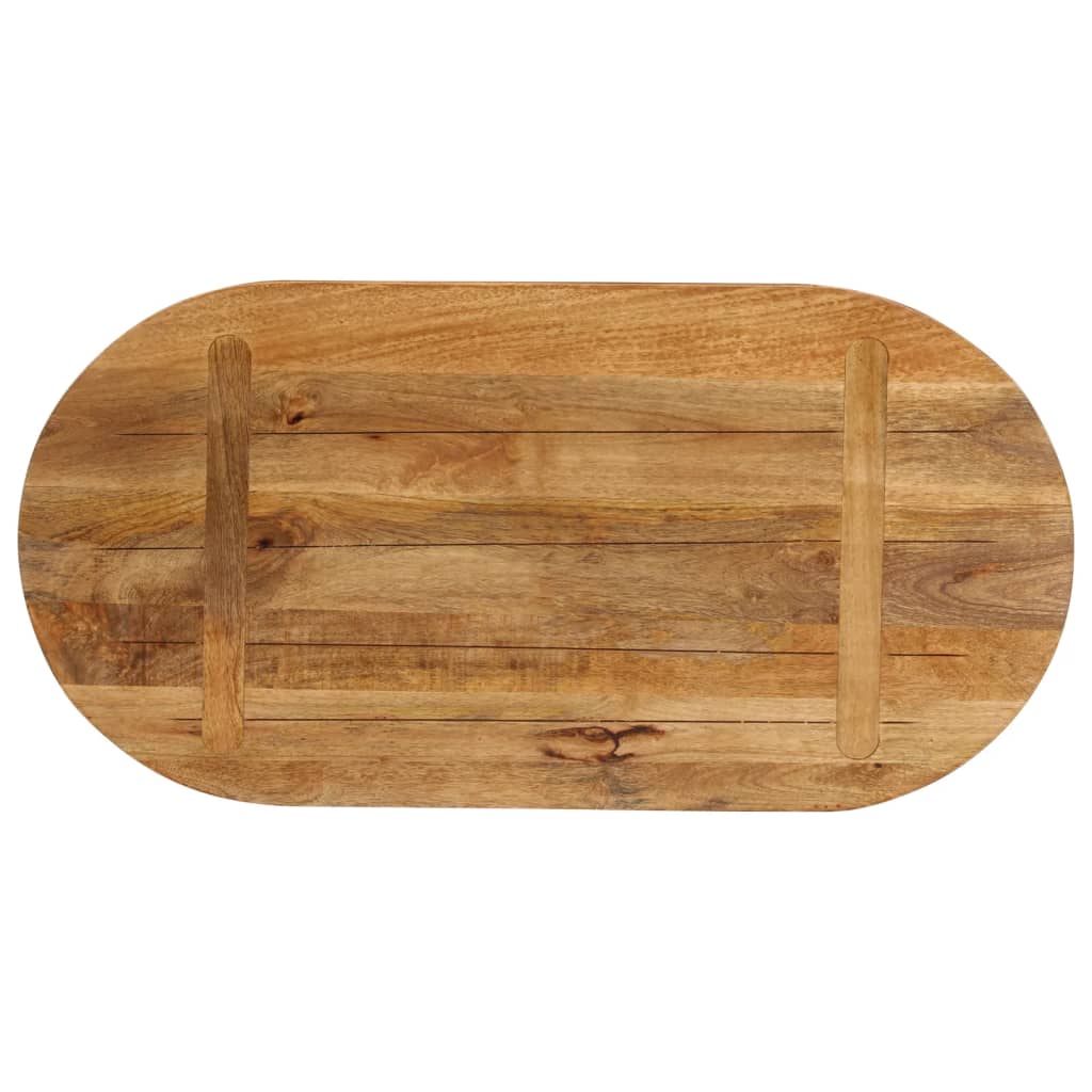 vidaXL Blat de masă oval, 80x40x3,8 cm, lemn masiv de mango