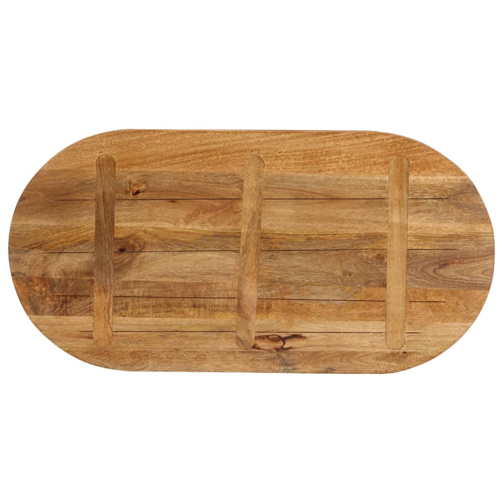 vidaXL Blat de masă oval, 100x40x3,8 cm, lemn masiv de mango