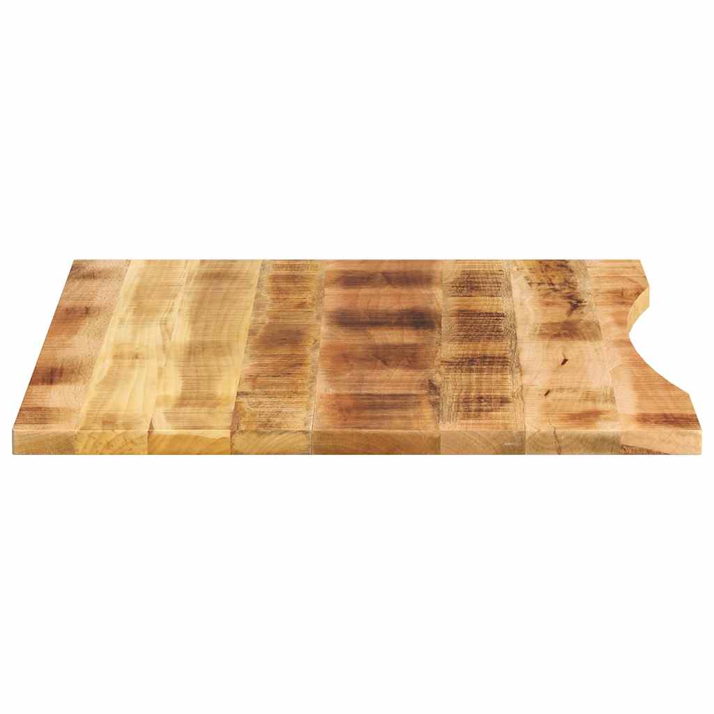 vidaXL Blat birou cu decupaj curbat 100x80x2,5cm lemn masiv mango brut vidaXL Blat birou cu decupaj curbat 100x80x2,5cm lemn masiv mango brut