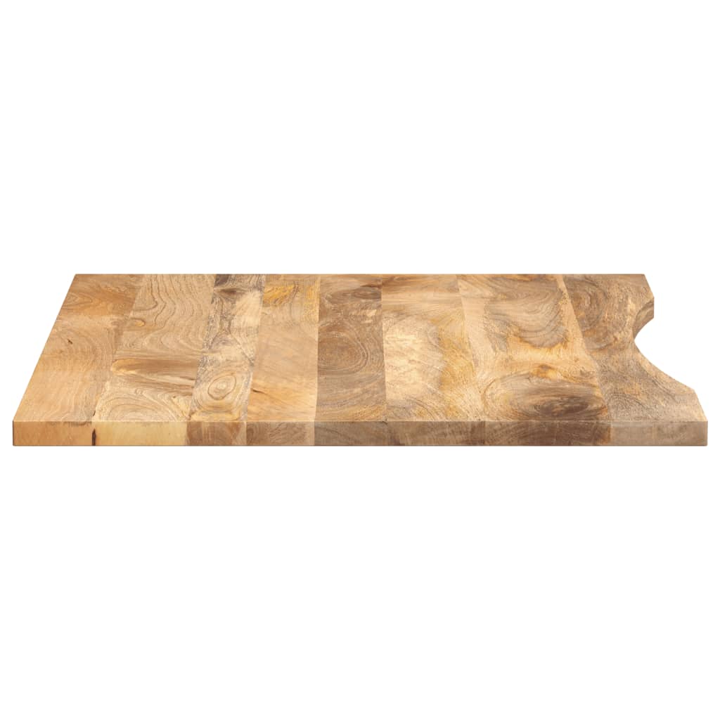 vidaXL Blat birou cu decupaj curbat 100x80x2,5cm lemn masiv mango brut