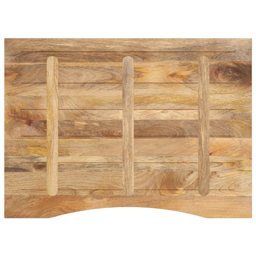 vidaXL Blat birou cu decupaj curbat 100x80x2,5cm lemn masiv mango brut