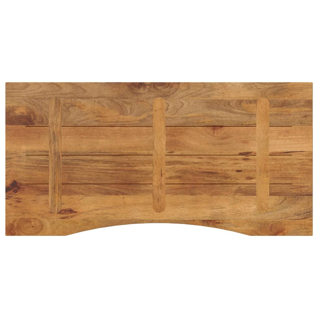 vidaXL Blat birou cu decupaj curbat 120x50x2,5cm lemn masiv mango brut