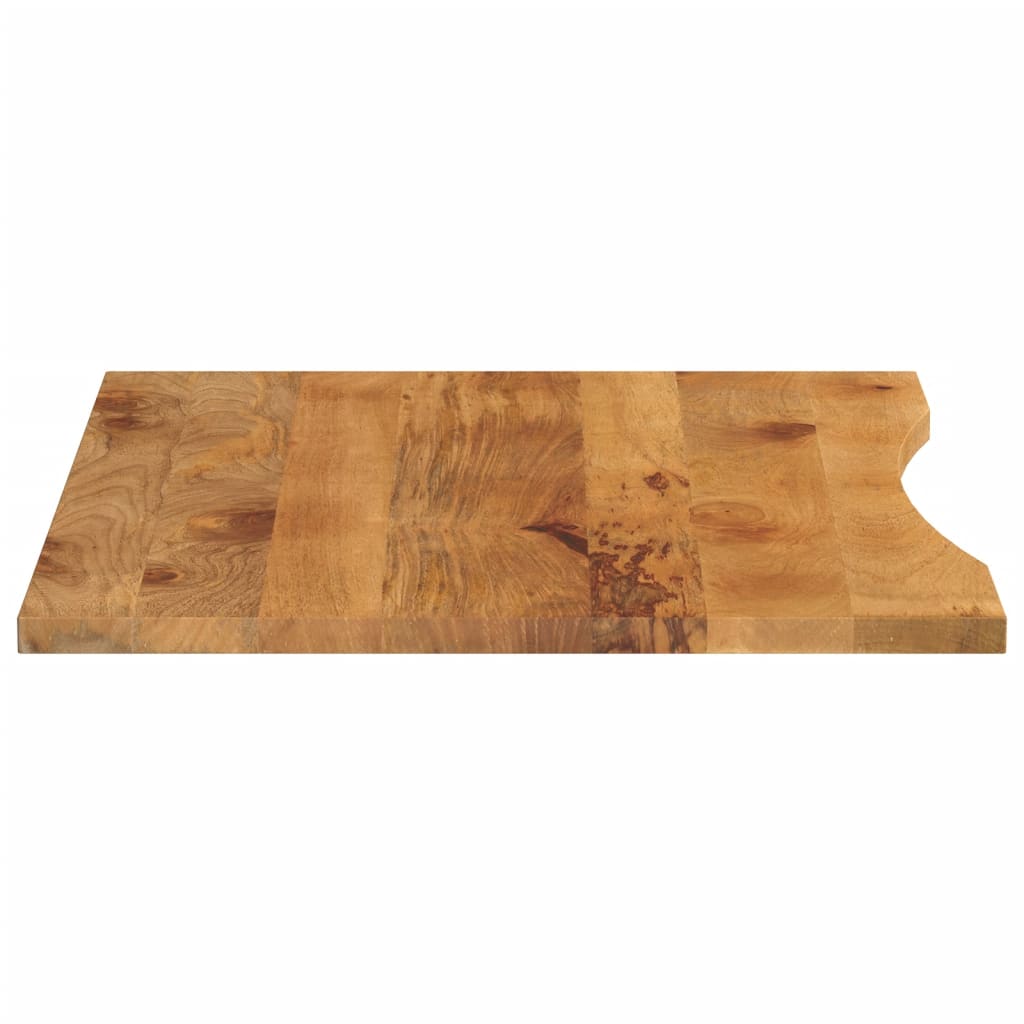 vidaXL Blat birou cu decupaj curbat 110x80x2,5cm lemn masiv mango brut