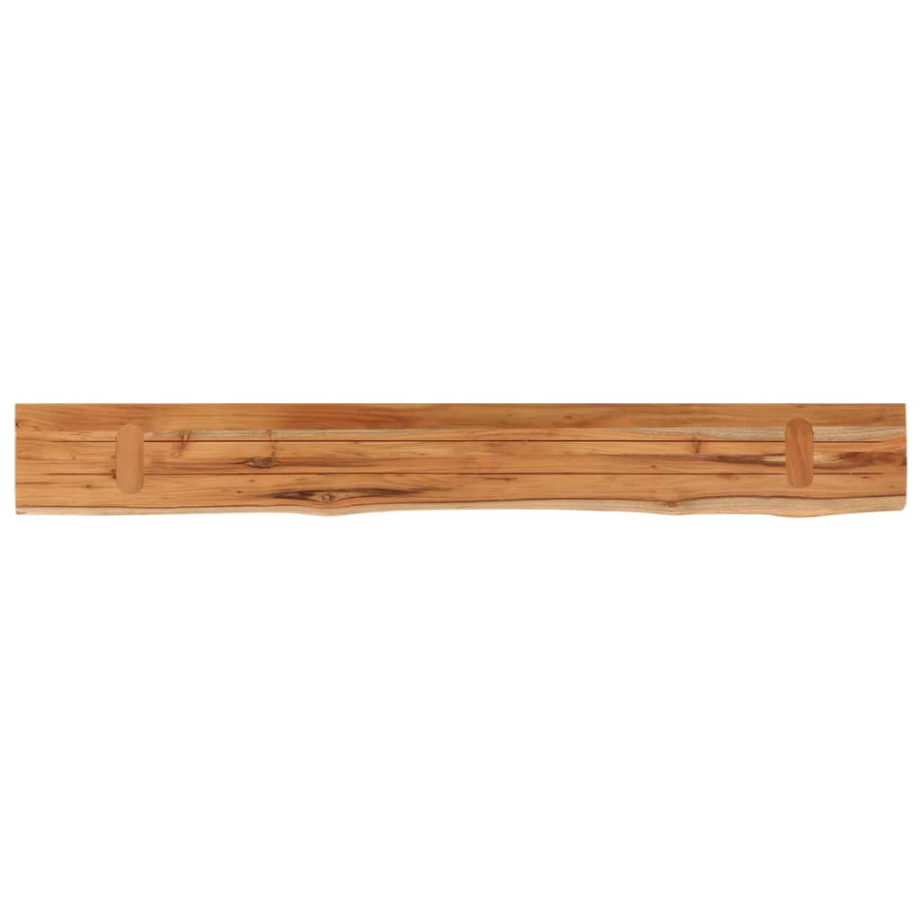 vidaXL Raft perete 140x20x2,5cm dreptunghiular lemn acacia margine vie vidaXL Raft perete 140x20x2,5cm dreptunghiular lemn acacia margine vie