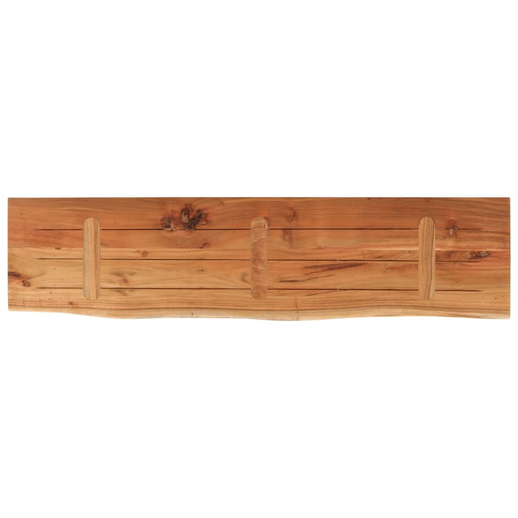 vidaXL Raft perete 120x30x2,5cm dreptunghiular lemn acacia margine vie vidaXL Raft perete 120x30x2,5cm dreptunghiular lemn acacia margine vie