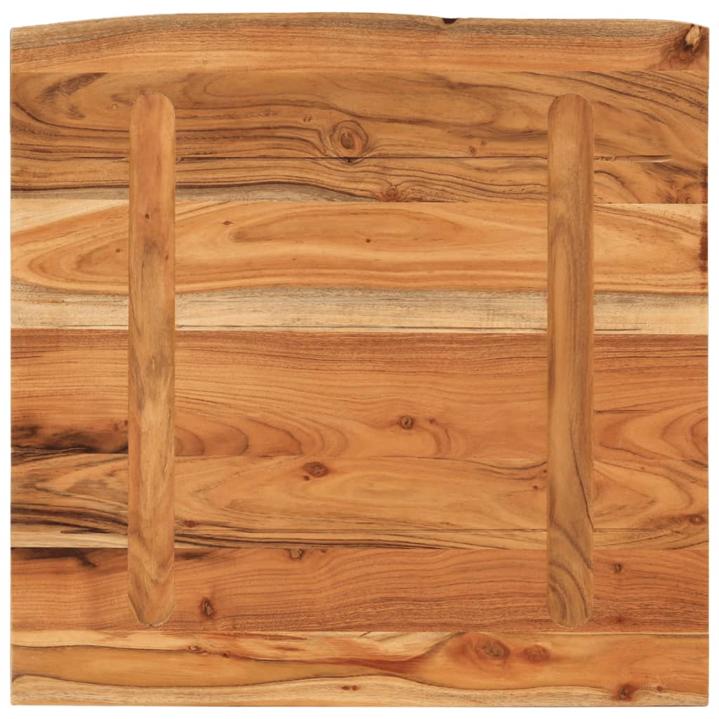 vidaXL Raft perete 40x40x2,5 cm pătrat lemn masiv acacia margine vie vidaXL Raft perete 40x40x2,5 cm pătrat lemn masiv acacia margine vie