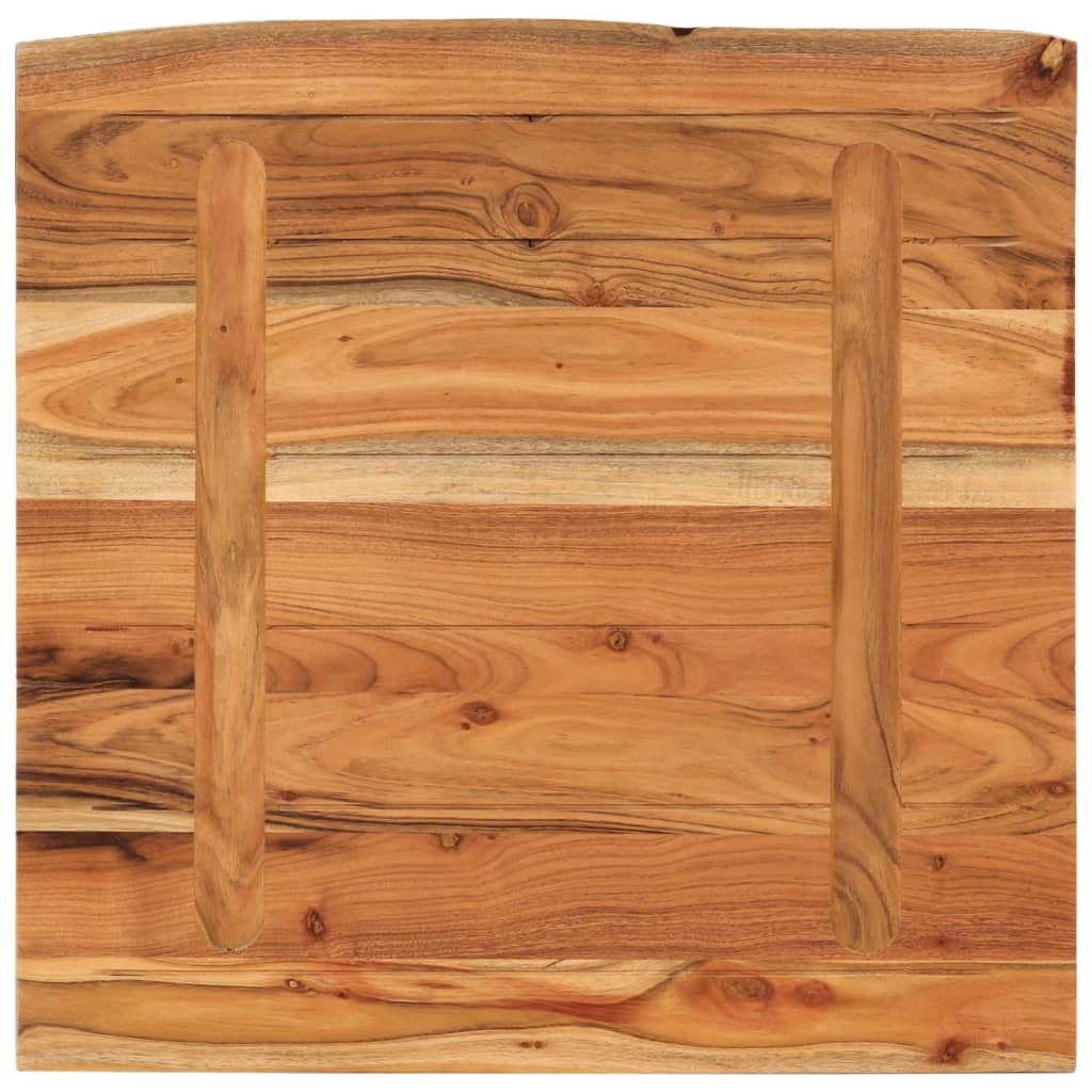 vidaXL Blat birou 80x80x2,5 cm, pătrat, lemn masiv acacia margine vie