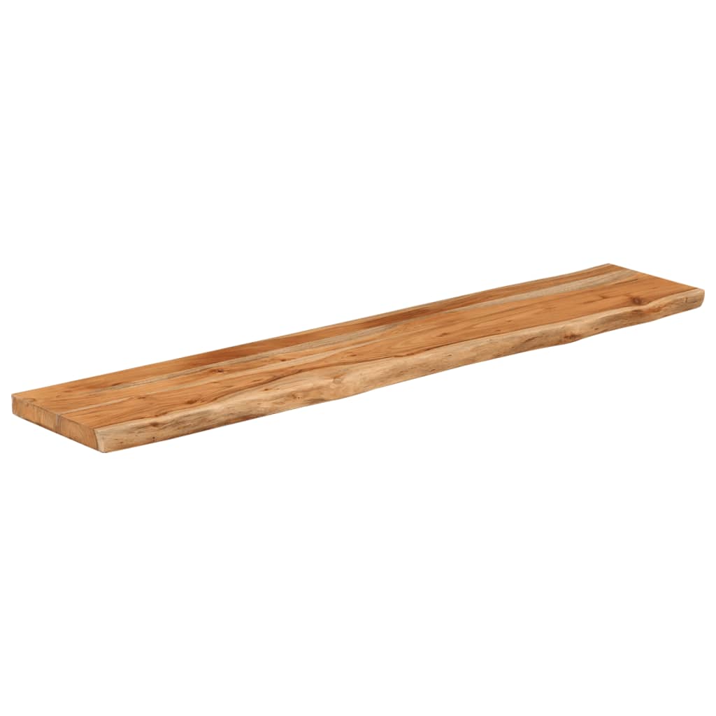 vidaXL Raft perete 120x20x3,8cm dreptunghiular lemn acacia margine vie vidaXL Raft perete 120x20x3,8cm dreptunghiular lemn acacia margine vie