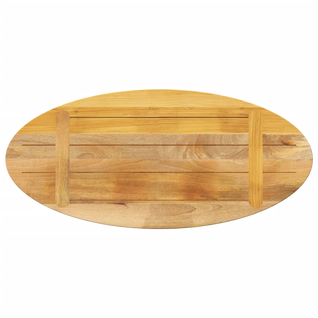 vidaXL Blat de masă oval, 80x40x3,8 cm, lemn masiv de mango