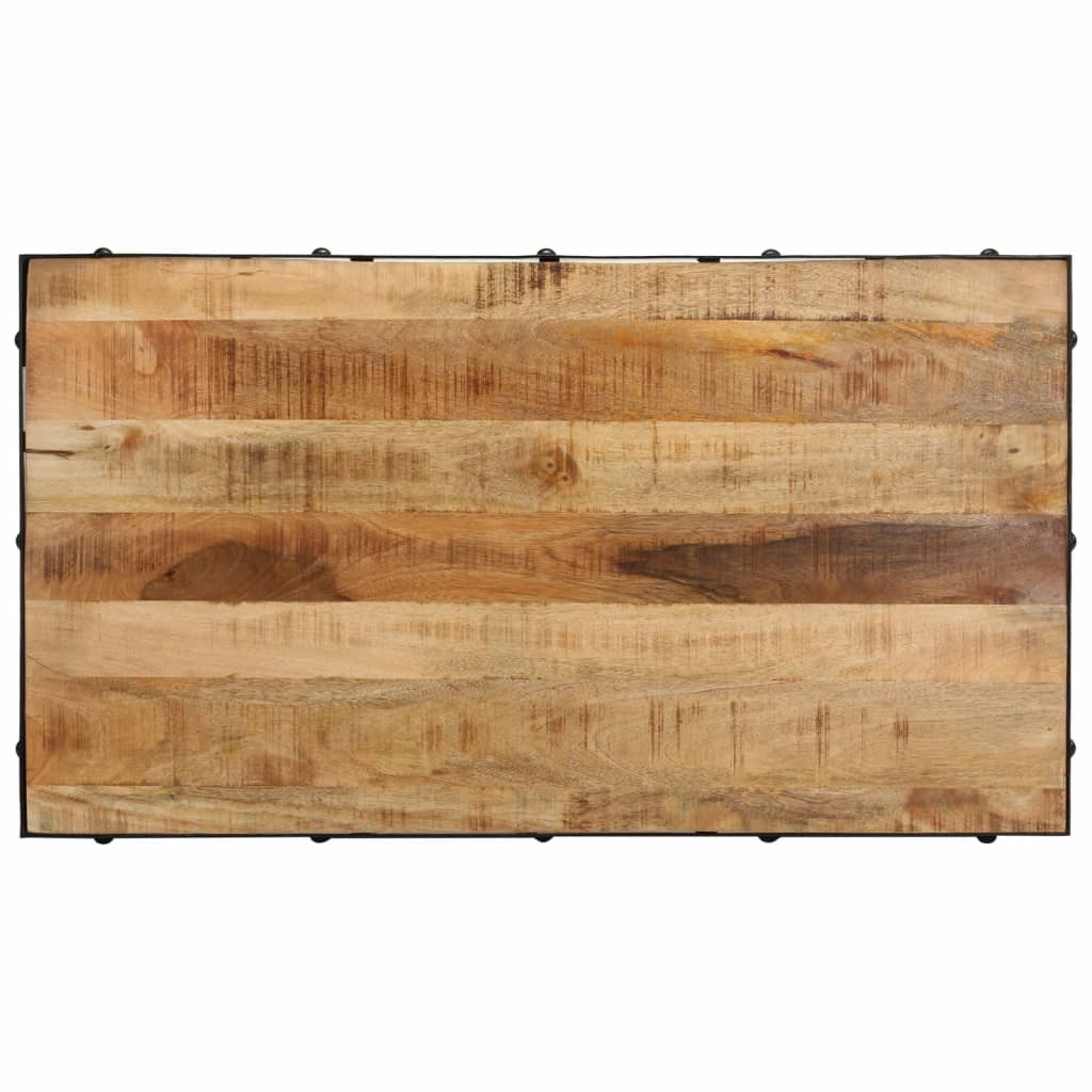 vidaXL Măsuță de cafea cu roți, 100x55x26 cm, lemn masiv de mango