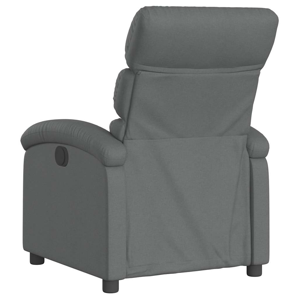 vidaXL Fotoliu rabatabil, gri închis, material textil