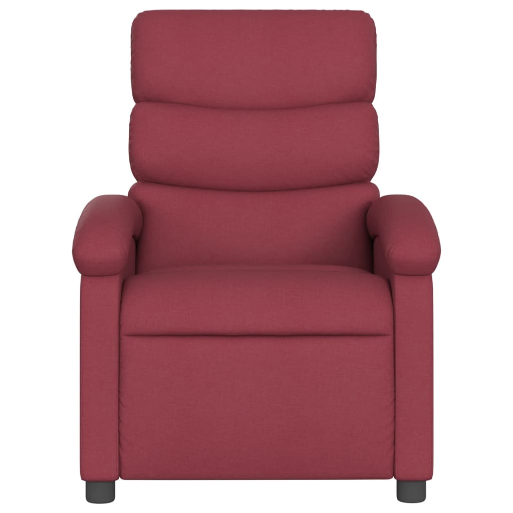 vidaXL Fotoliu rabatabil, roșu vin, material textil vidaXL Fotoliu rabatabil, roșu vin, material textil