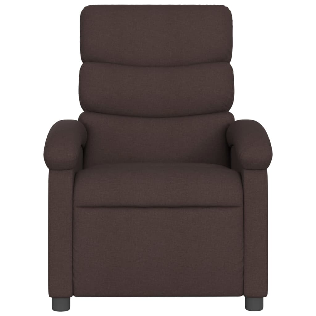 vidaXL Fotoliu rabatabil, maro închis, material textil