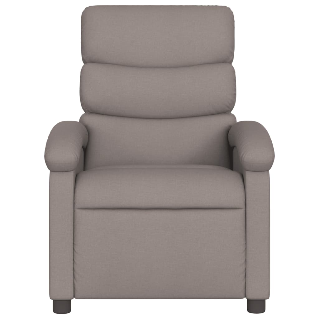 vidaXL Fotoliu rabatabil, gri taupe, material textil