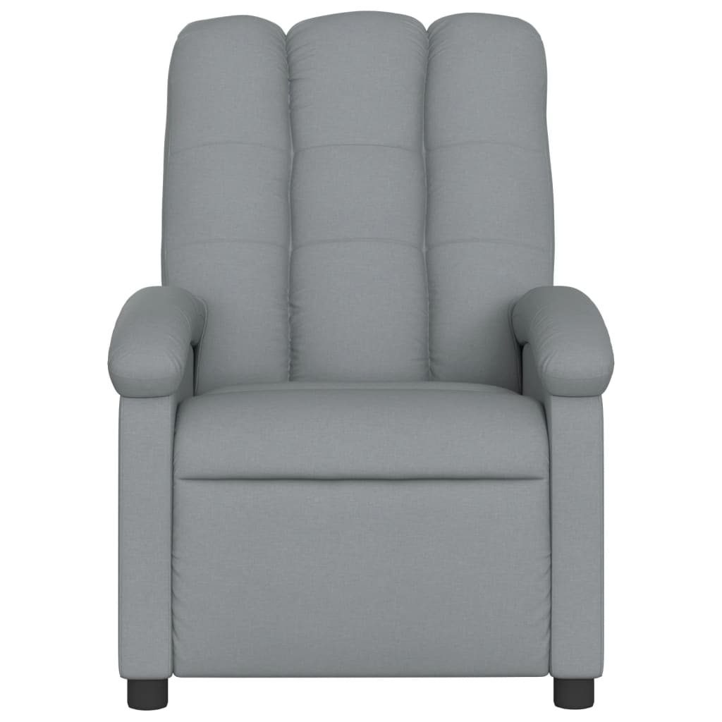 vidaXL Fotoliu rabatabil, gri deschis, material textil