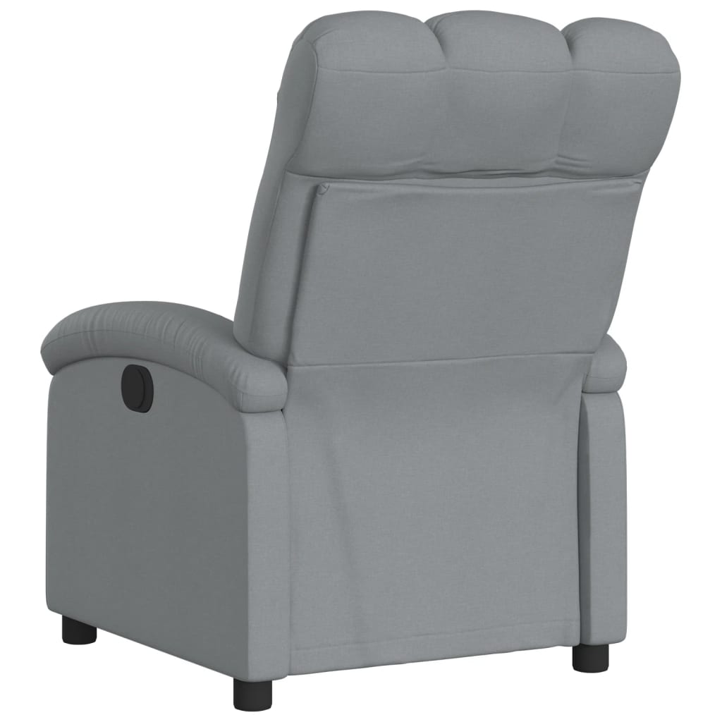 vidaXL Fotoliu rabatabil, gri deschis, material textil